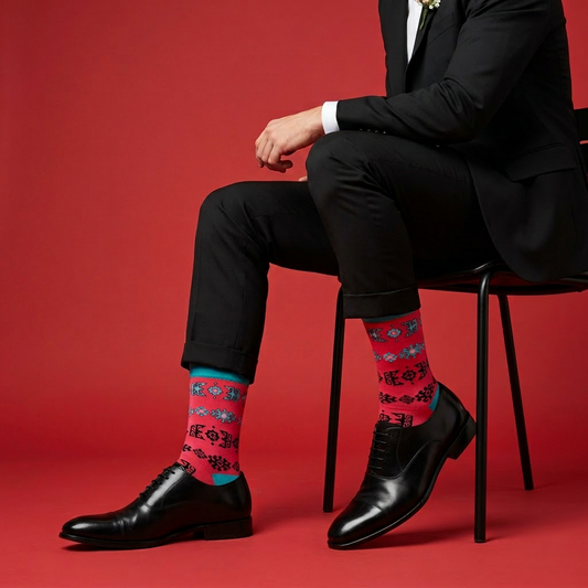Alov - 5-Pack Groomsmen Designer Cotton Sock Set