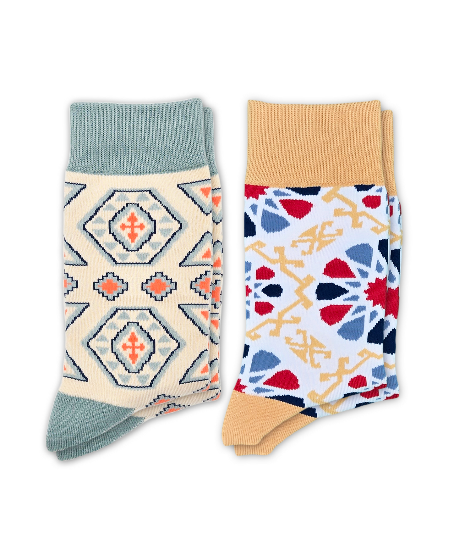 2-Pack Designer Cotton Sock Bundle - Pakhlava & Shebeke