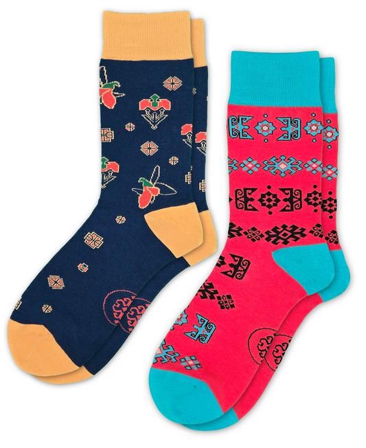 2-Pack Designer Cotton Sock Bundle - Karabakh & Alov