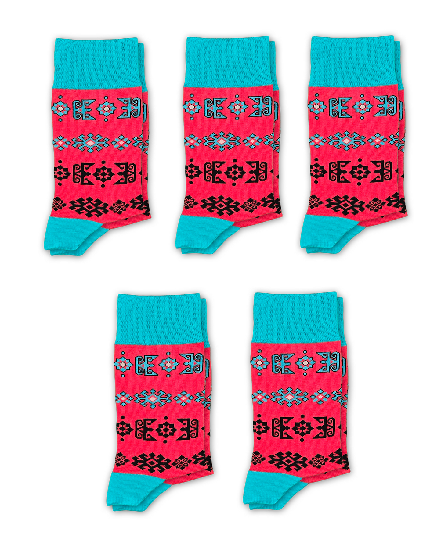 Alov - 5-Pack Groomsmen Designer Cotton Sock Set
