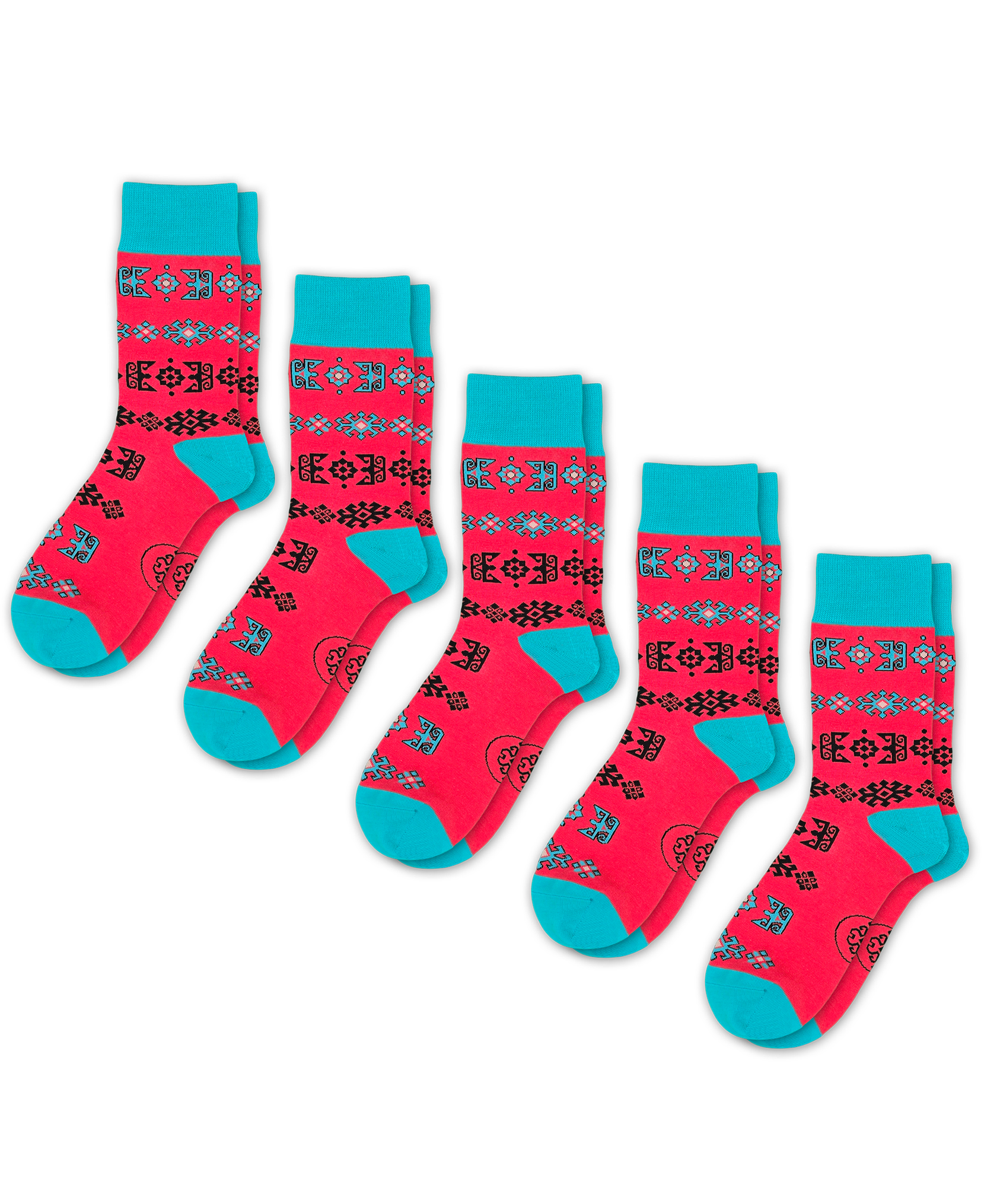 Alov - 5-Pack Groomsmen Designer Cotton Sock Set
