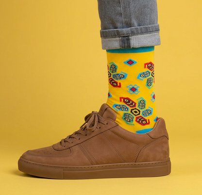 2-Pack Designer Cotton Socks Bundle - Buta & Karabakh