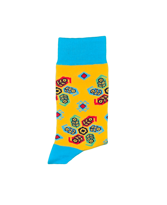 Buta – Chaussettes en coton de créateur inspirées du motif cachemire. Une flamme intérieure qui ne s'éteint jamais.