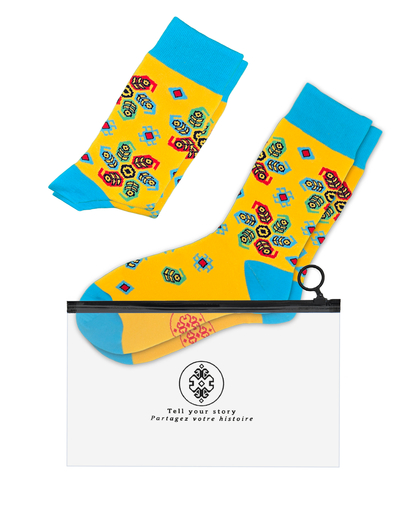 Buta – Chaussettes en coton de créateur inspirées du motif cachemire. Une flamme intérieure qui ne s'éteint jamais.