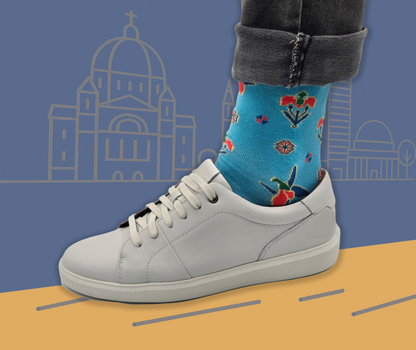 Gift Box Mirvari Bundle - Designer Cotton Socks. A bold statement with colours, craft, and character. - JorabChic Socks and Accessories