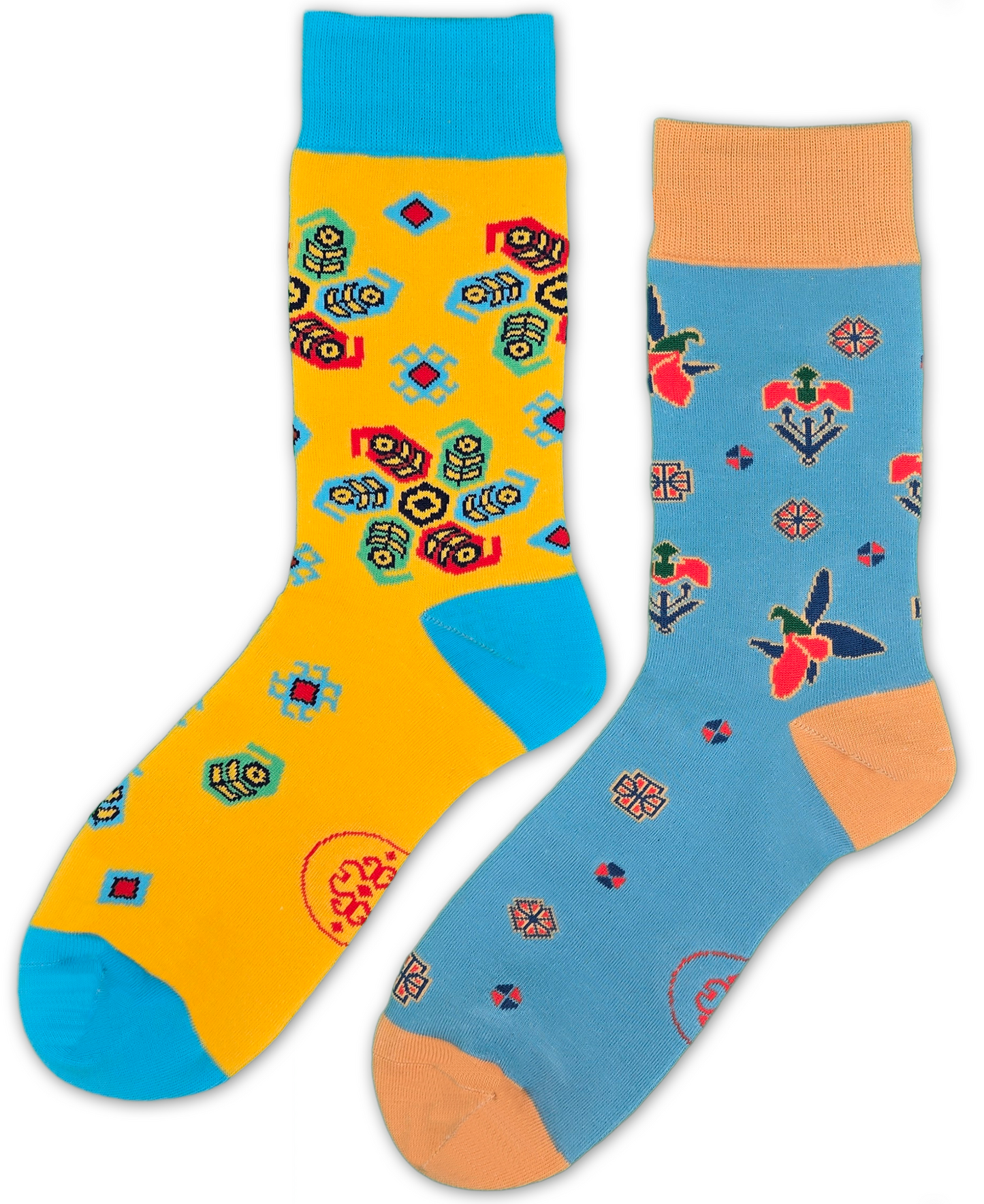 Mirvari Bundle - Designer Cotton Socks. A bold statement with colours, craft, and character.
