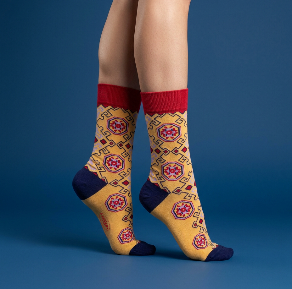 2-Pack Designer Cotton Socks Gift Box Bundle - Shebeke & Nar