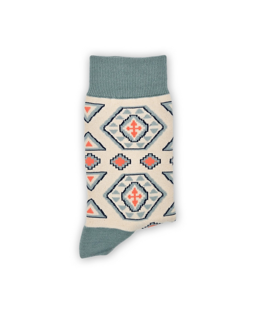 Pakhlava – Designer Cotton Socks Inspired by Kilim Flower. Layers of Heritage, Woven with Peace and Empathy.