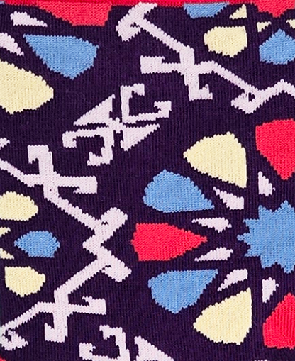 Shebeke Purple – Designer Cotton Socks Inspired by Vibrant Glass Artistry