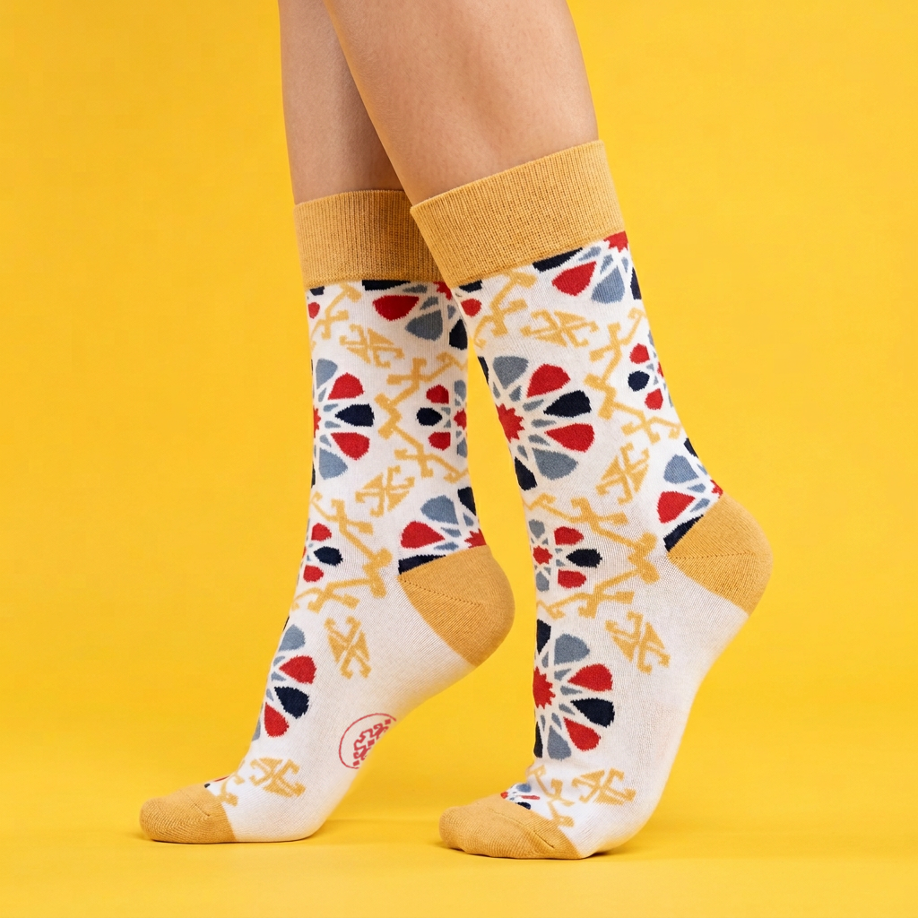 Shebeke White - 5-Pack Groomsmen Designer Cotton Sock Set