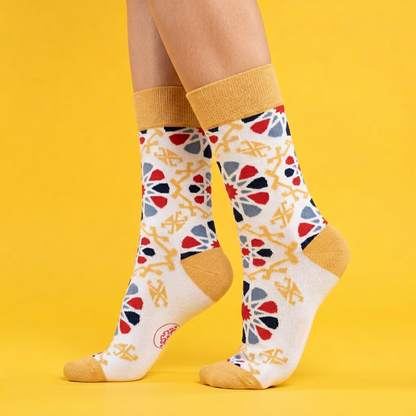 Shebeke White - 5-Pack Groomsmen Designer Cotton Sock Set