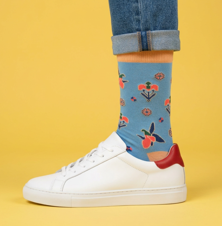 2-Pack Designer Cotton Socks Bundle - Buta & Karabakh